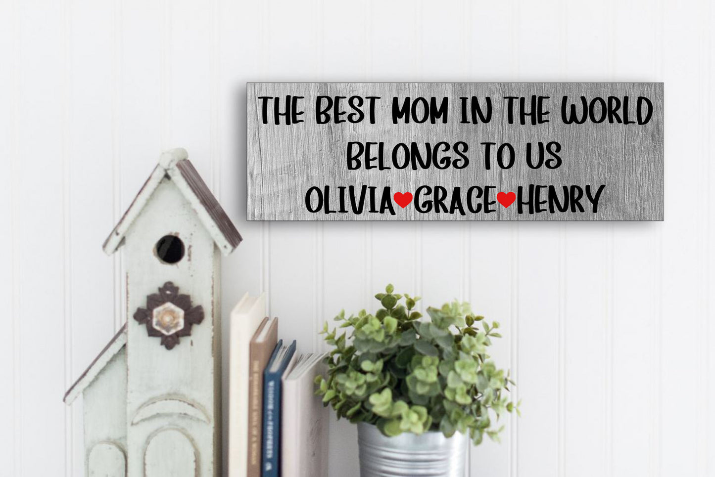 Personalized Best Mom In The World Sign