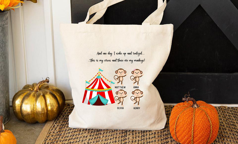This Is My Circus Personalized Tote Bag