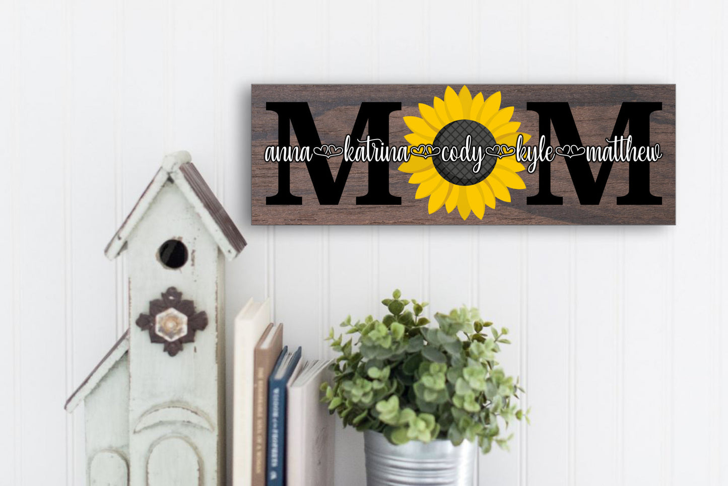 Personalized Sunflower Mom Sign