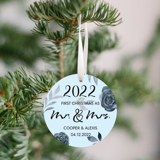 Personalized First Christmas As Mr. & Mrs. Ornament