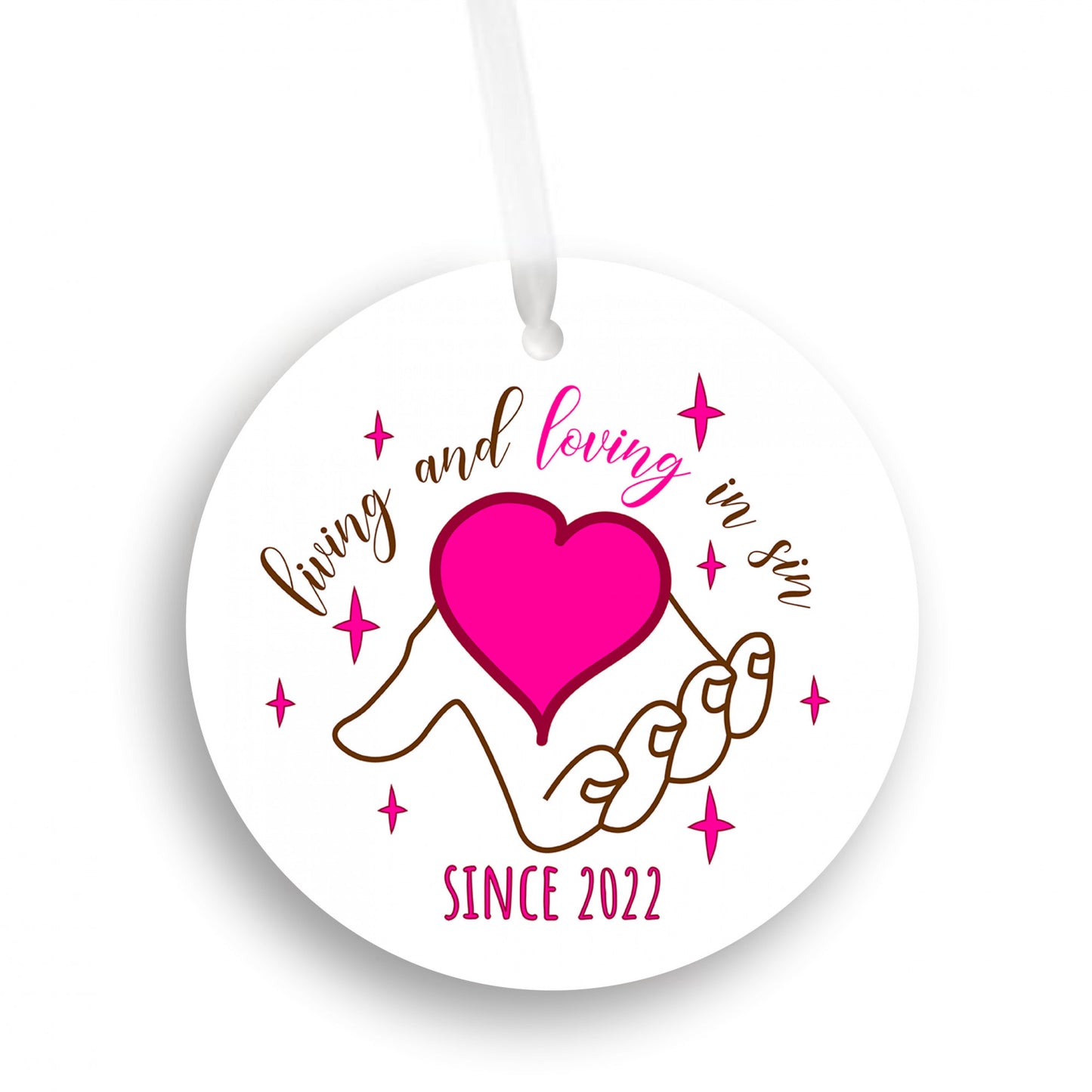 Loving And Living In Sin Since 2022 Ornament