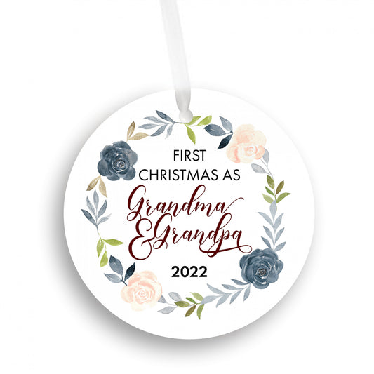 First Christmas As Grandpa & Grandma 2022 Ornament
