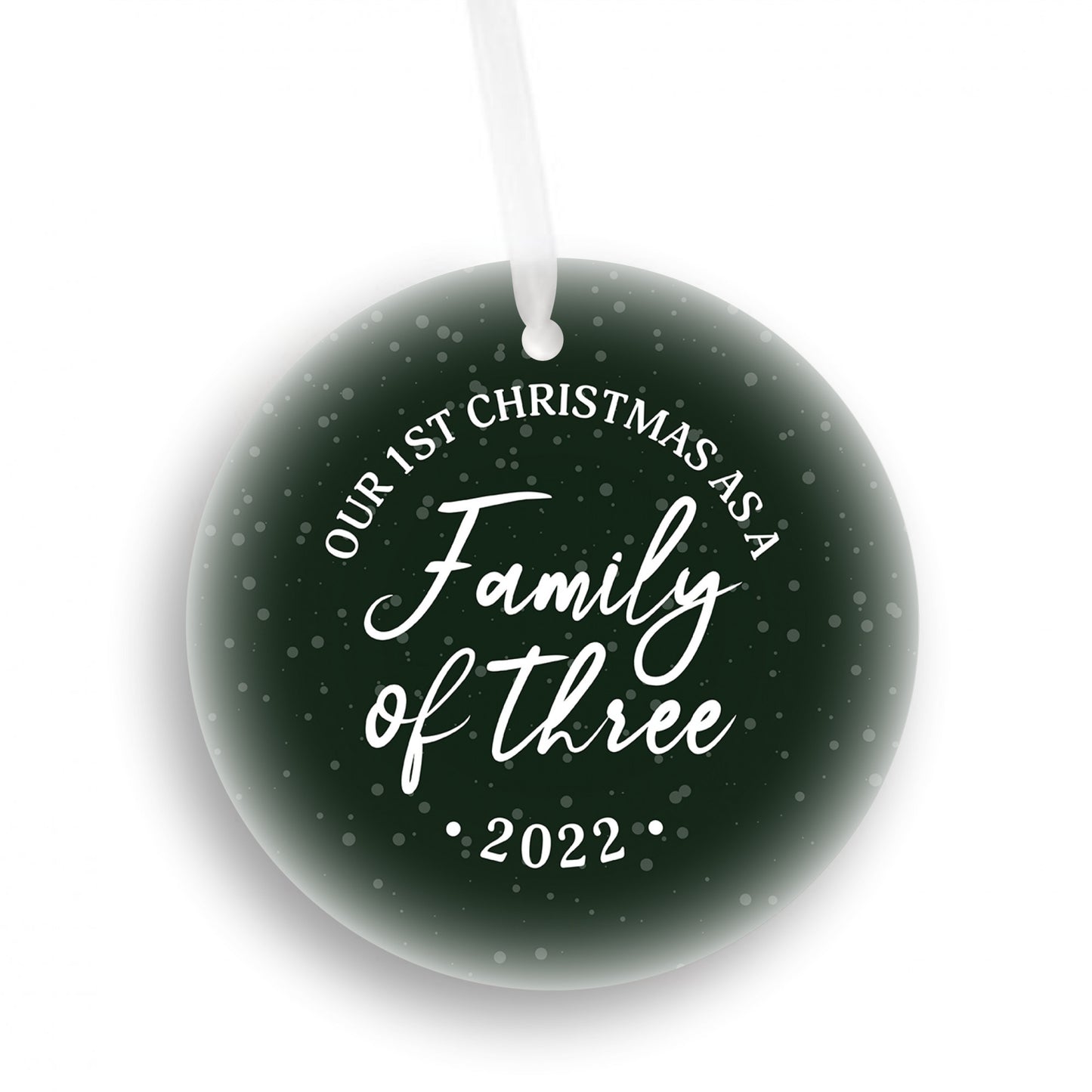 First Christmas As A Family Of Three Ornament