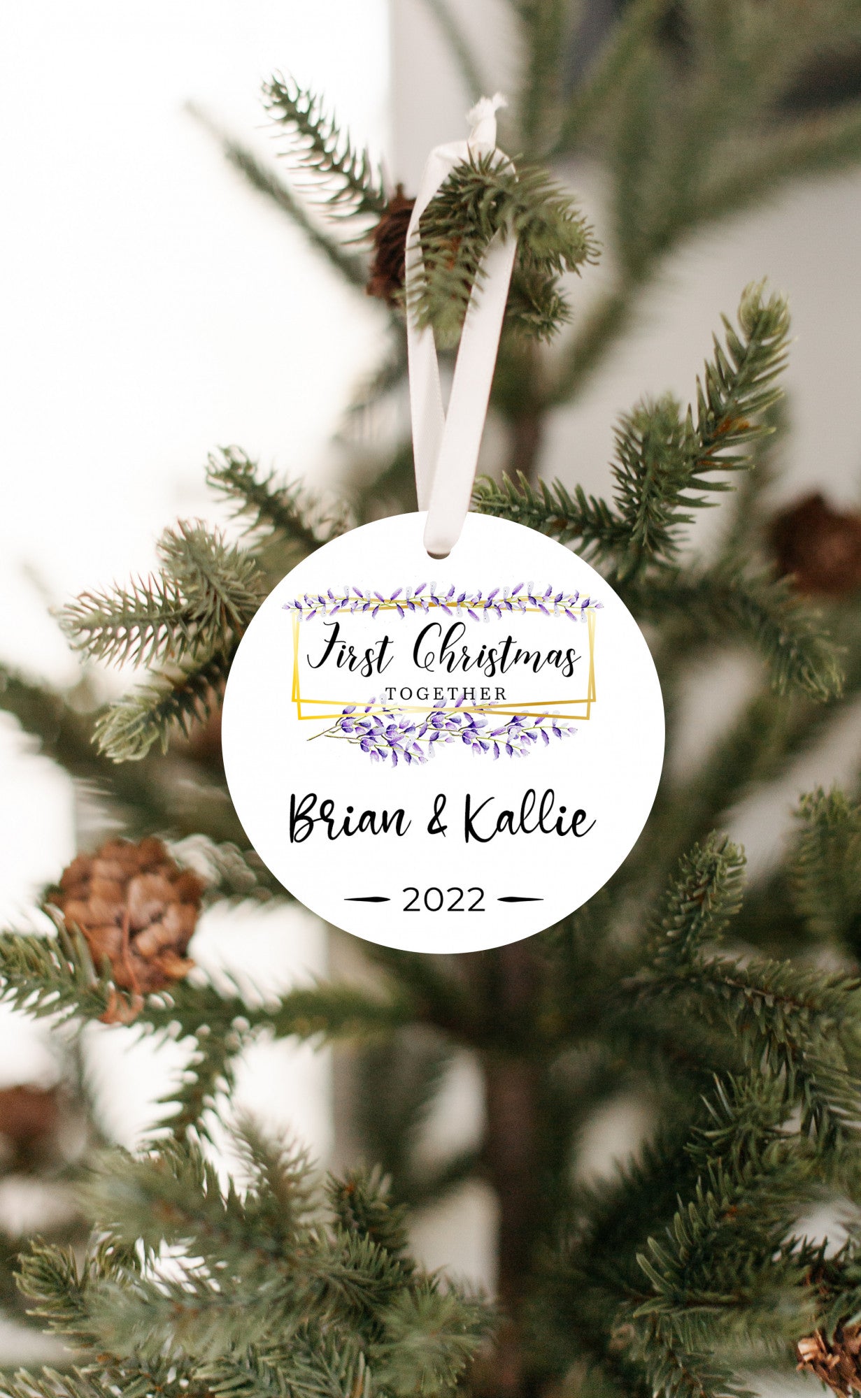 Personalized First Christmas Together 2022 Ornament