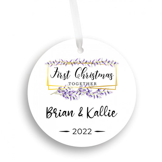 Personalized First Christmas Together 2022 Ornament