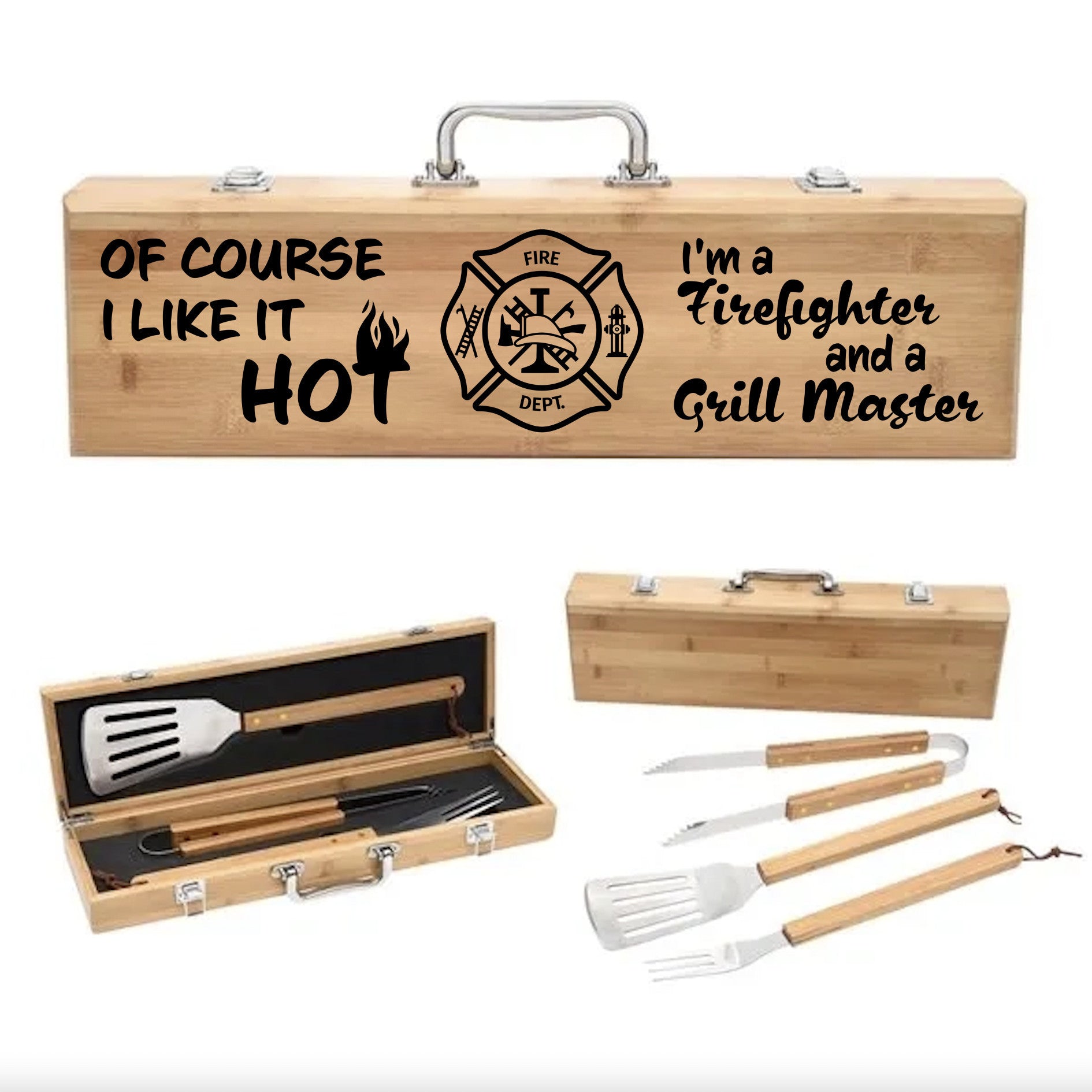 Personalized Bamboo Barbecue Tools