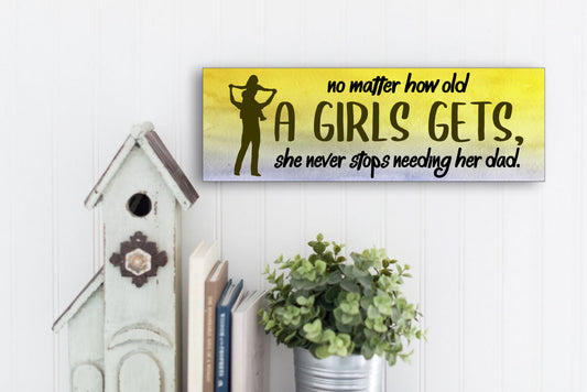 No Matter How Old A Girl Gets Sign
