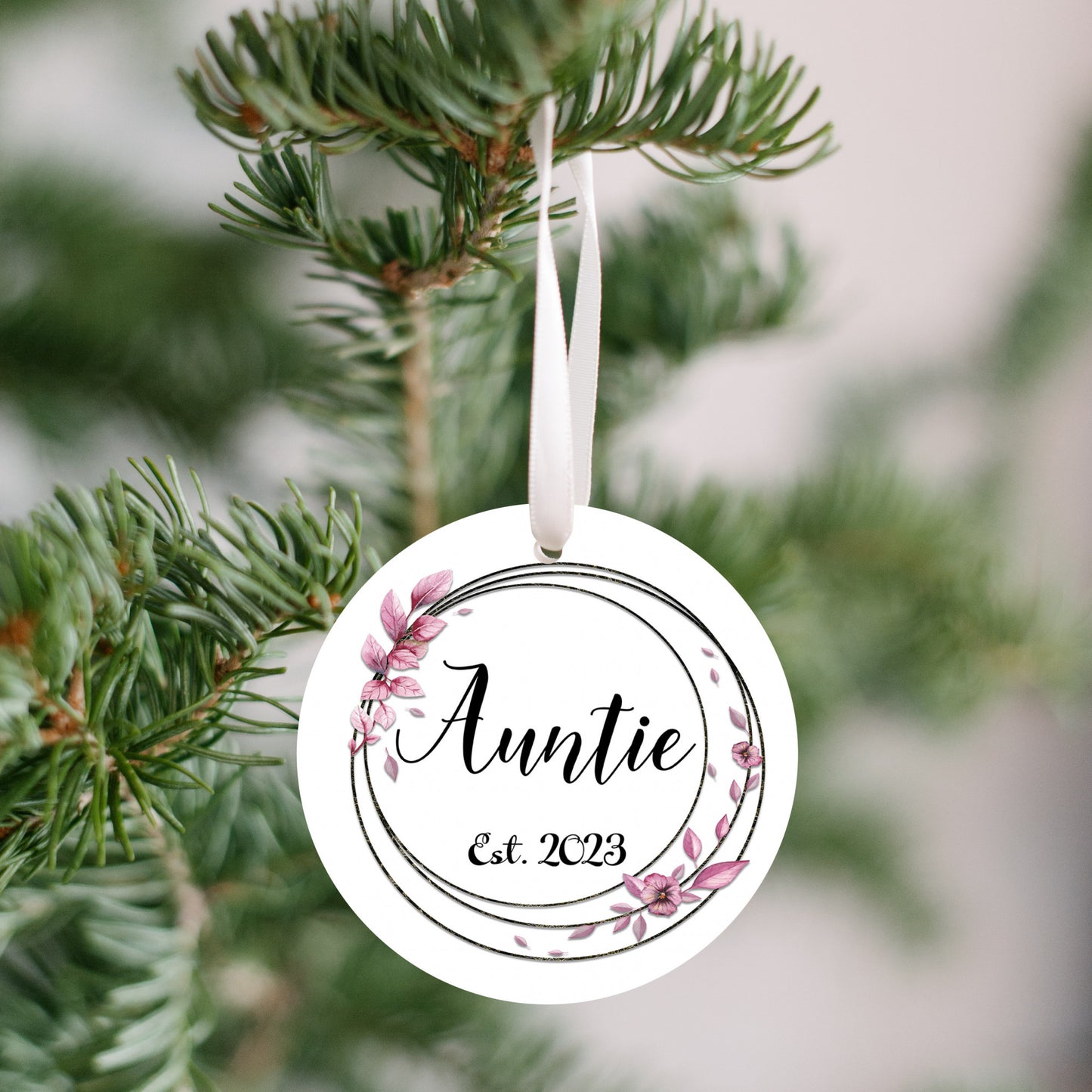 Auntie Est. 2023 Ornament