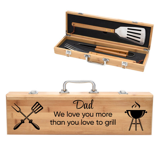 Dad, We Love You More Than You Love To Grill BBQ Set