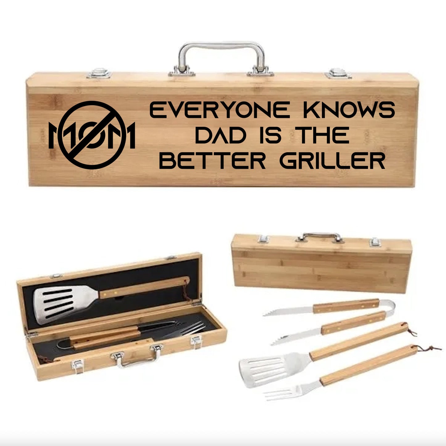 No Mom!  Everyone Knows Dad Is The Better Griller BBQ Set