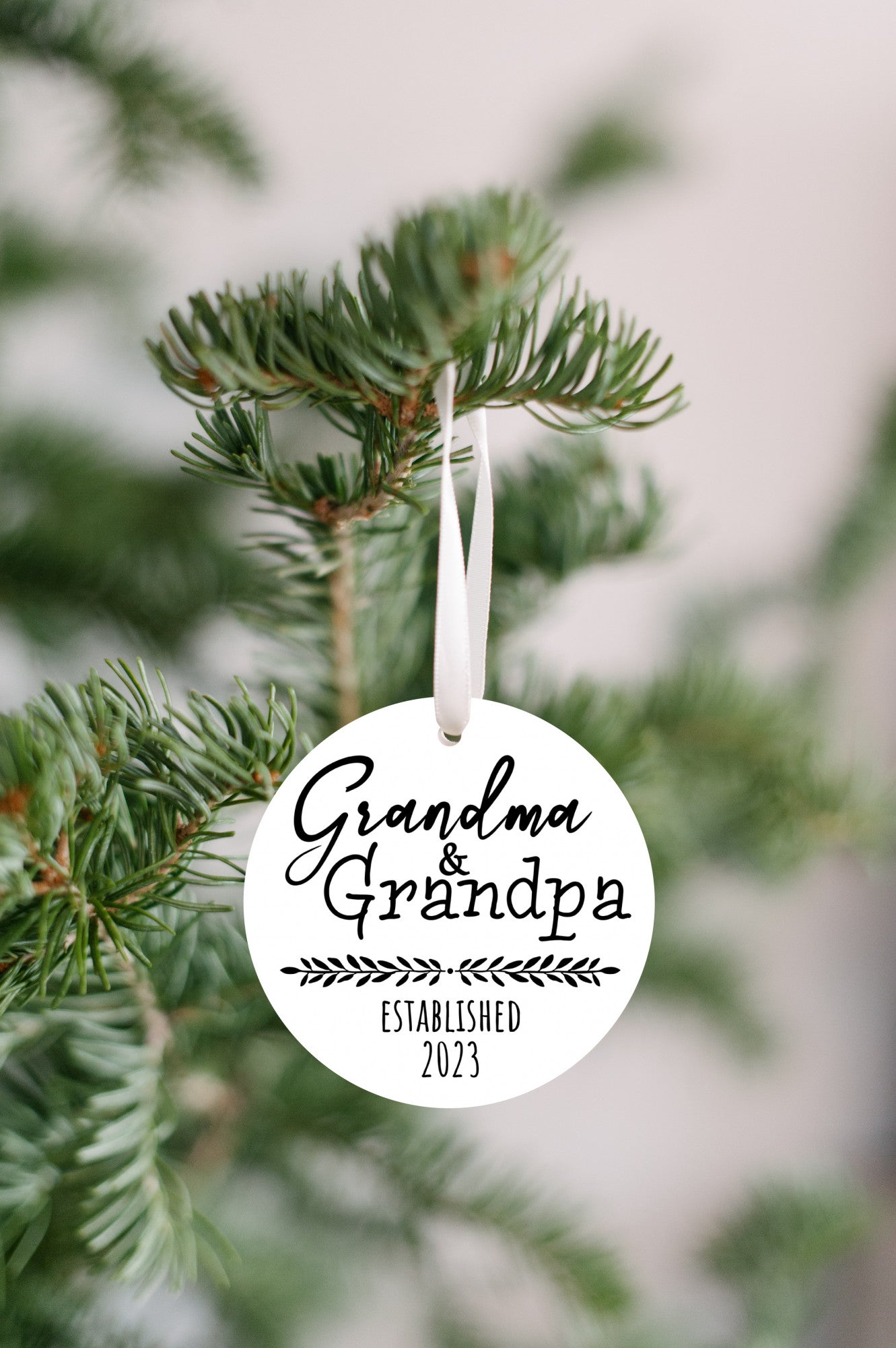 Grandma & Grandpa Established 2023 Ornament