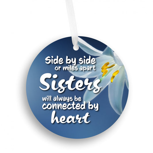 Sisters Are Connected By Heart Ornament