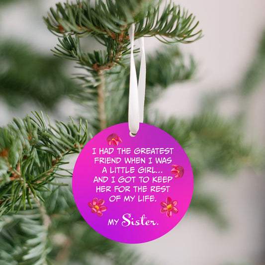 Sister Friend for Life Ornament