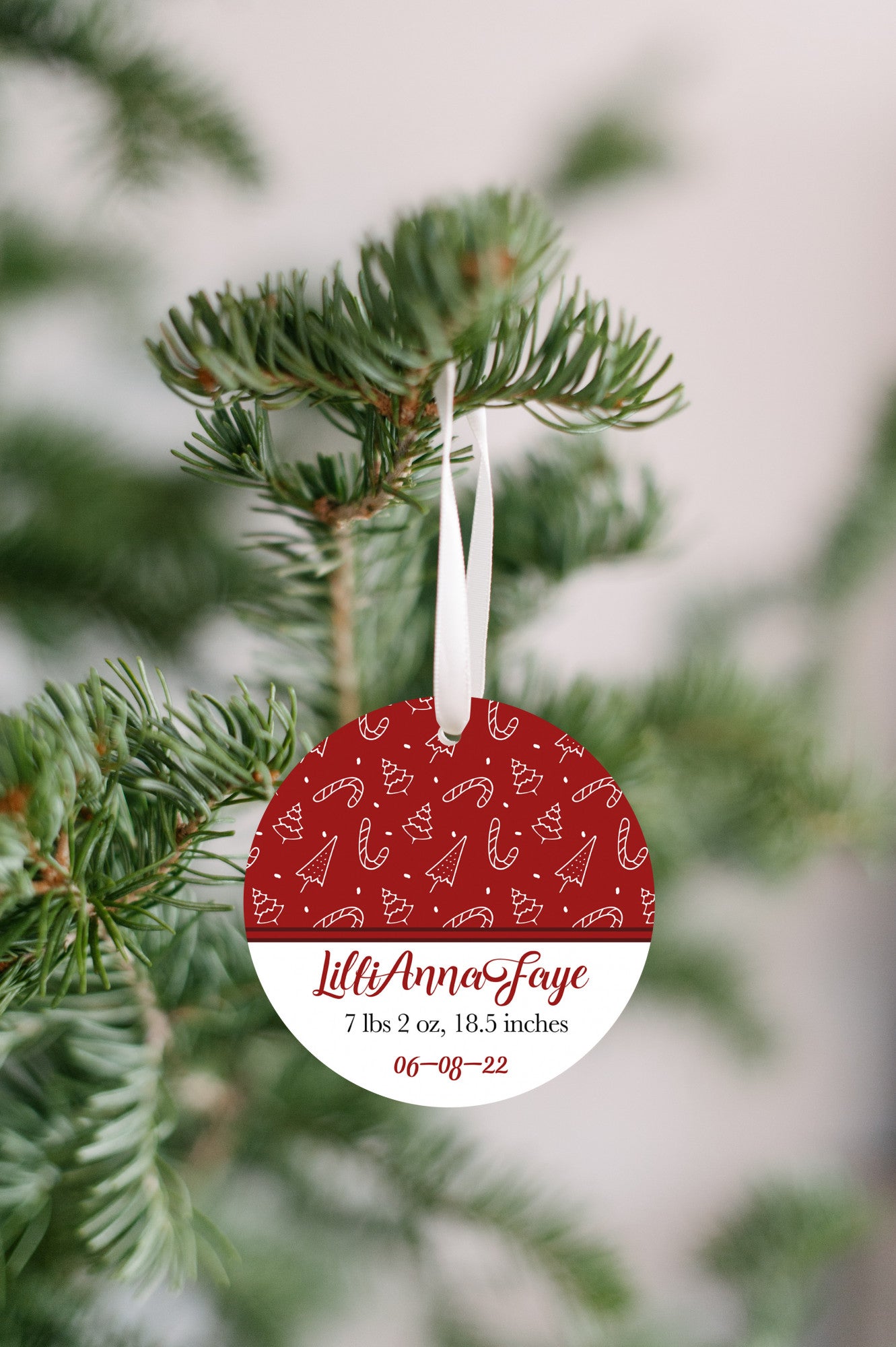 Baby's First Christmas Pattern Ornament